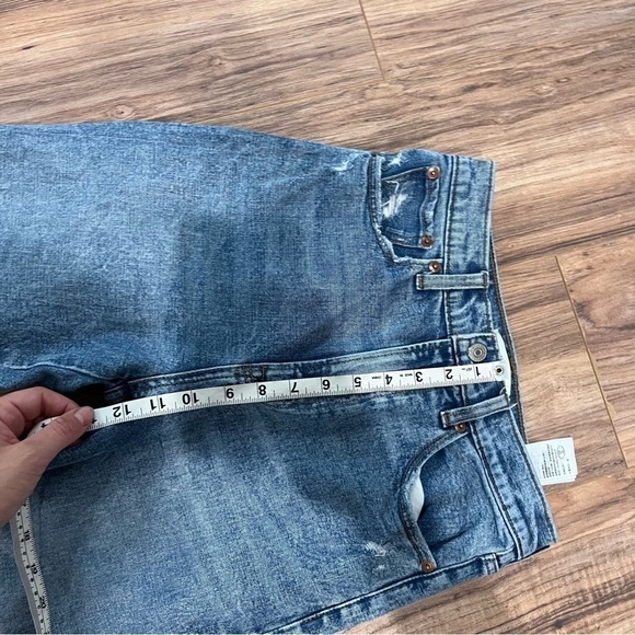 Abercrombie & Fitch Patchwork Ultra High Rise The Ankle Straight Jean - Picture 9 of 10